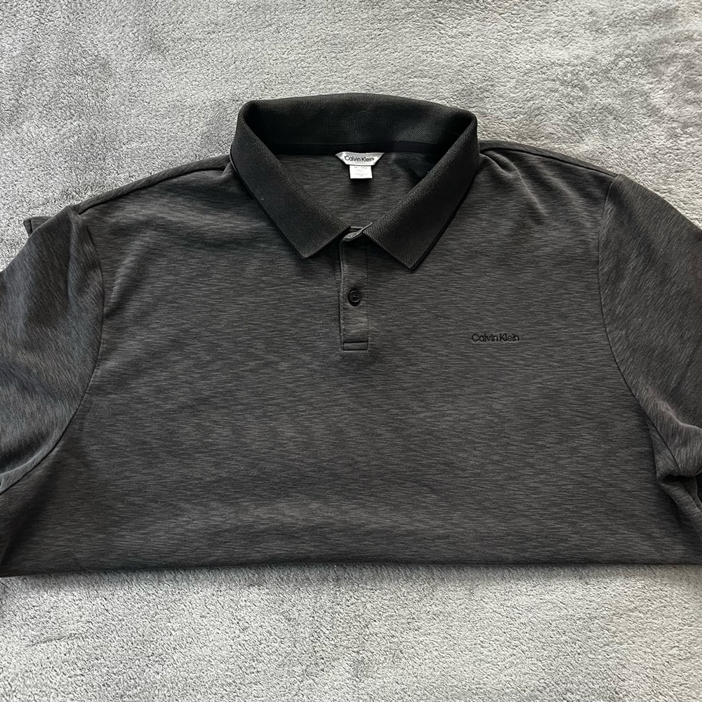 Calvin Klein Charcoal Polo Shirt for Men